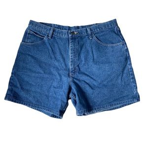 Wrangler Mom Denim Shorts High Waist Jean Sz 36 Medium Wash Vintage 90’s Casual